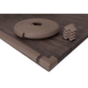 Kidkusion Table Cushion 16 ft Brown, Made in USA, Foam Rubber Babyproof Edge and Corner Guard, Child Safety Bumper