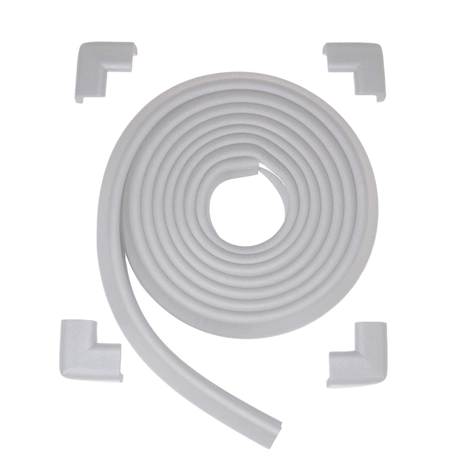 Kidkusion Table Cushion 16 ft Gray, Babyproof Edge + Corner Guards, Child Safety Bumper