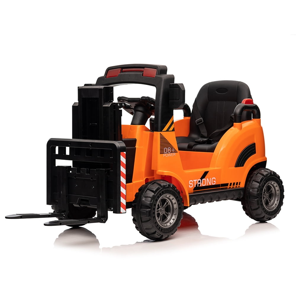 Kidlove 12V Kids Ride on Forklift with Liftable Fork and Pallet, Electric Ride On Construction ...