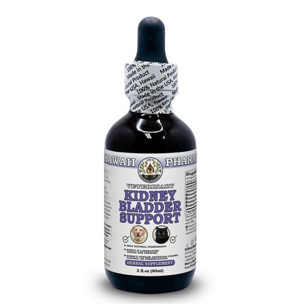 Kidney Bladder Support Natural Alcohol-FREE Liquid Extract, Pet Herbal Supplement. Expertly Extracted by Trusted HawaiiPharm Brand. Absolutely Natural. Proudly made in USA. Glycerite 2 Fl.Oz
