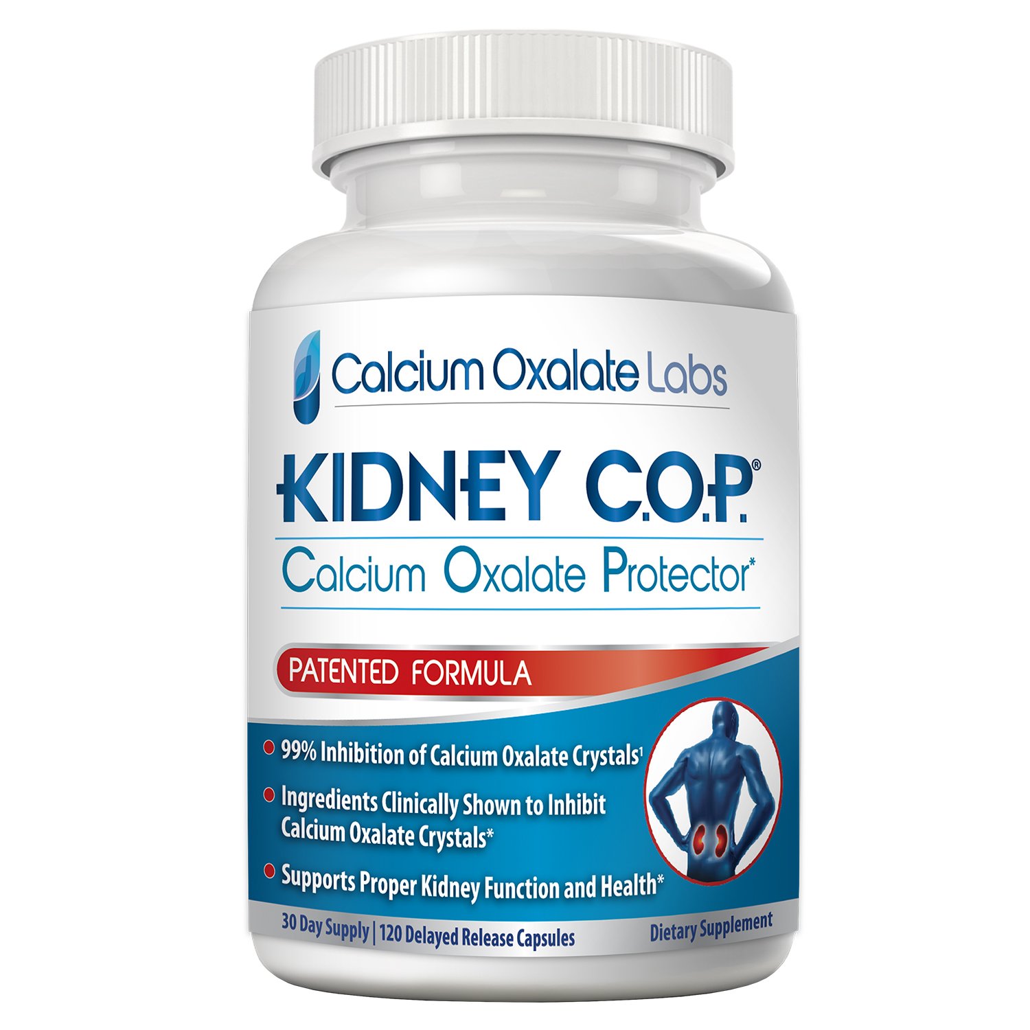Kidney COP Calcium Oxalate Protector 120 Capsules, Patented Kidney