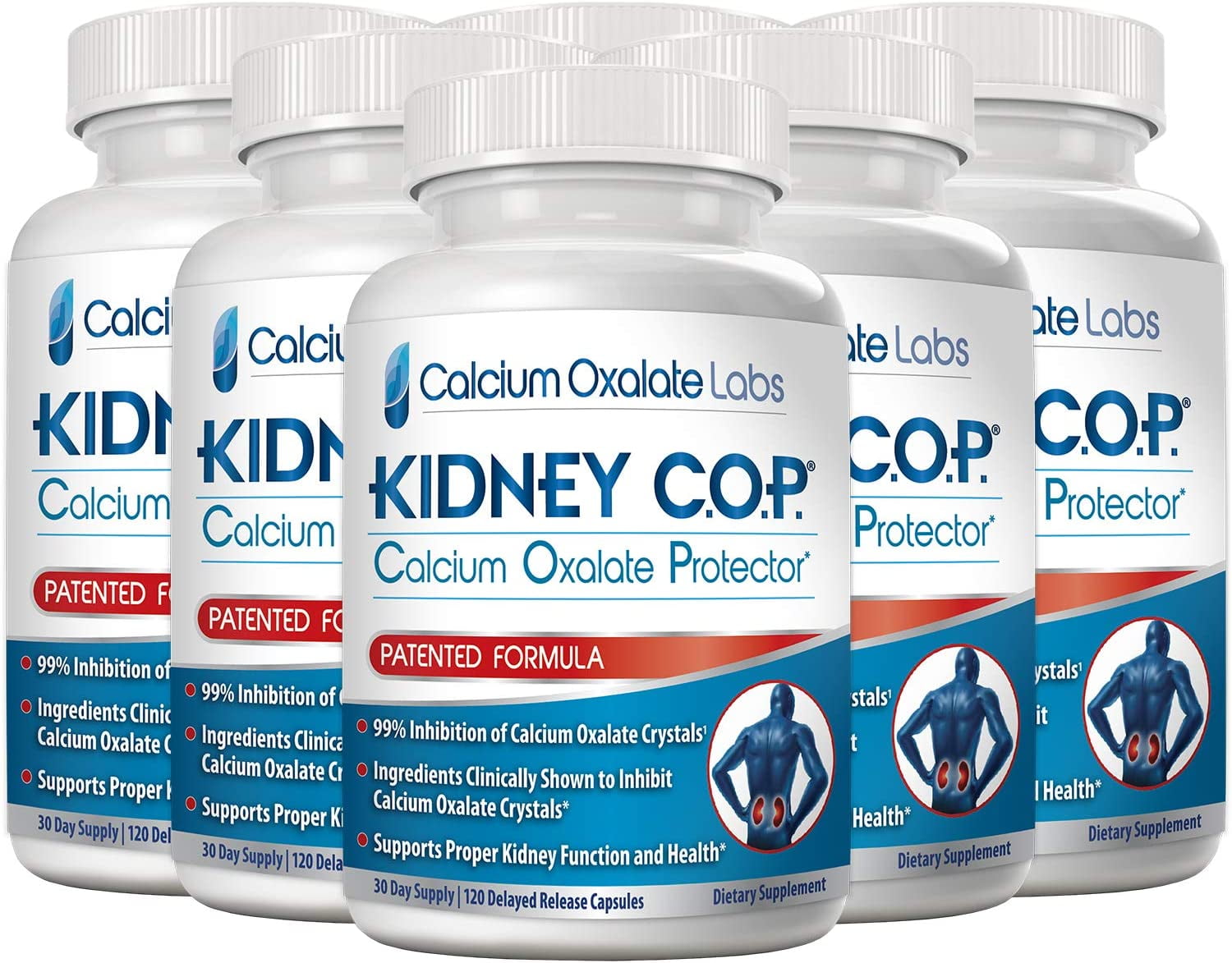 Kidney COP Oxalate Protector 120 Capsules, Patented Kidney Support For