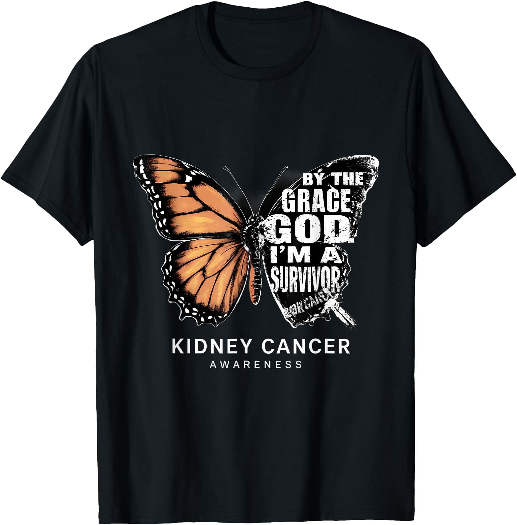Sign Language For Pink Ribbon Kidney Cancer Awareness I'm A Survivor Orange Ribbon T-Shirt - Walmart.com