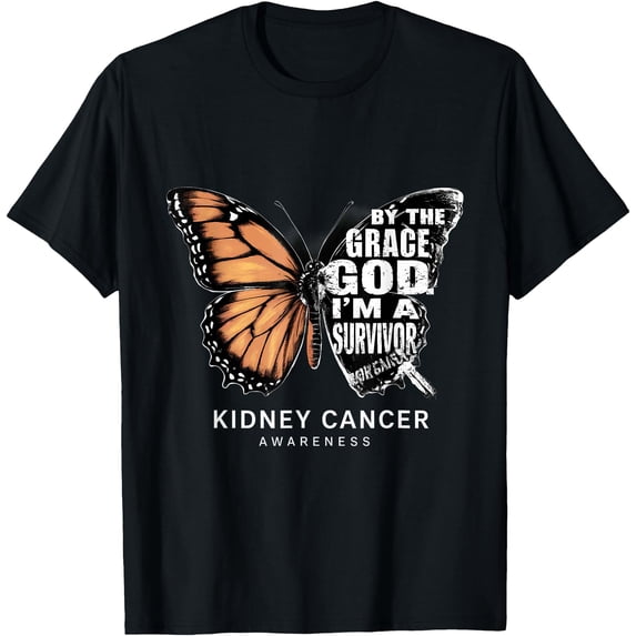 Kidney Cancer Awareness I'm A Survivor Orange Ribbon T-Shirt - Walmart.com