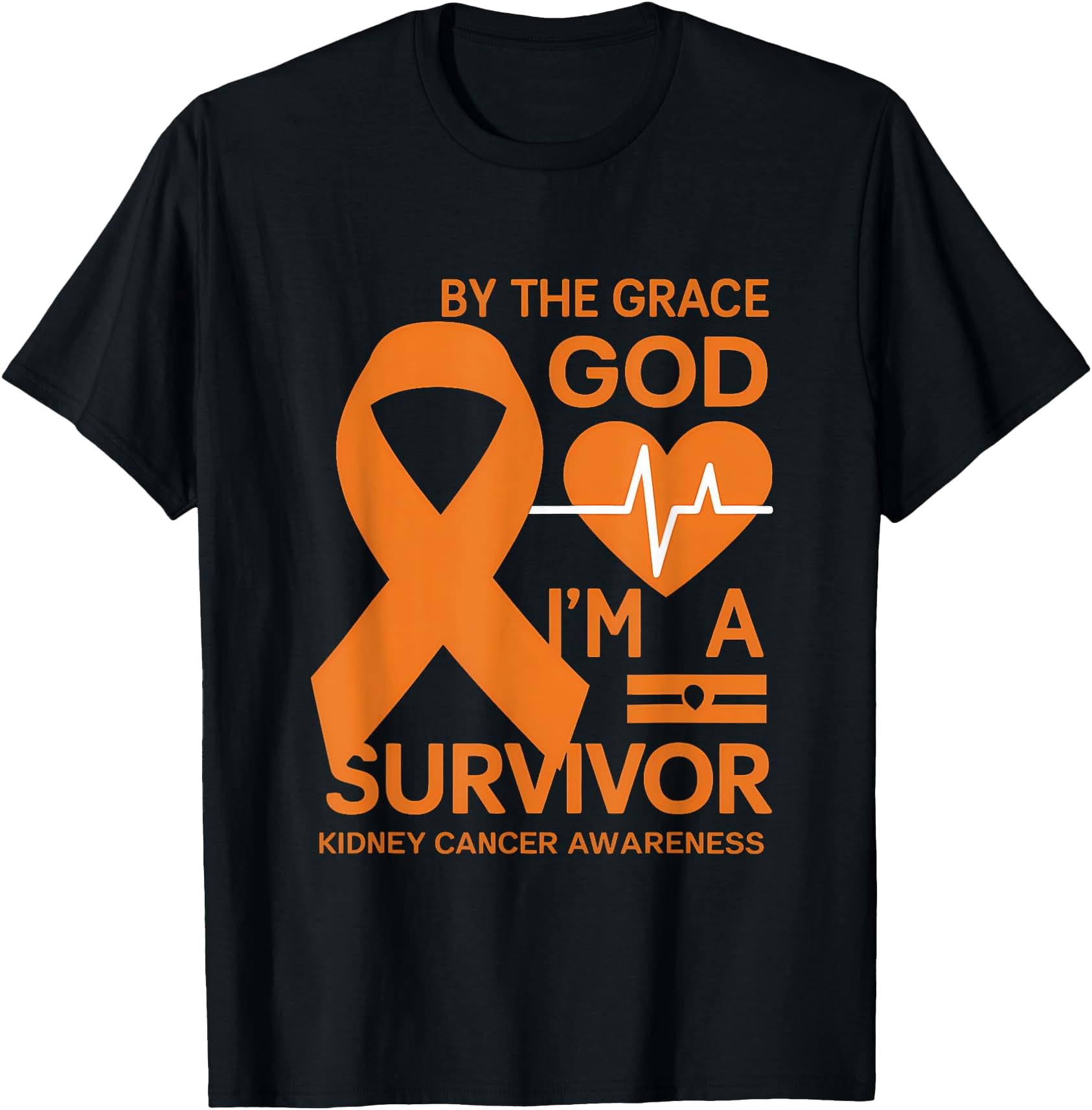 Kidney Cancer Awareness Month I'm A Survivor Orange Ribbon T-Shirt ...