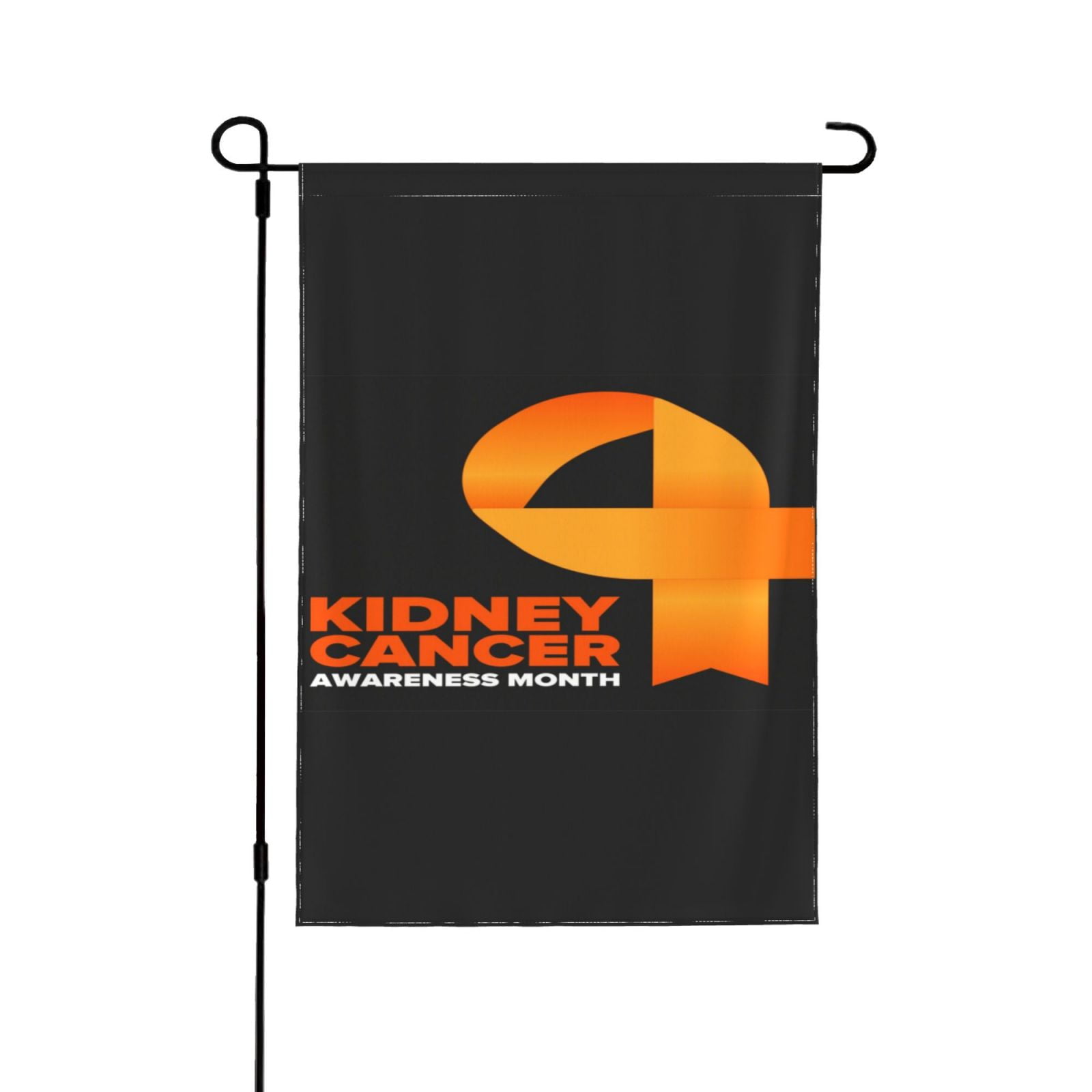 Kidney Cancer Awareness Orange Ribbon Garden Flag Polyester Flags 28 x