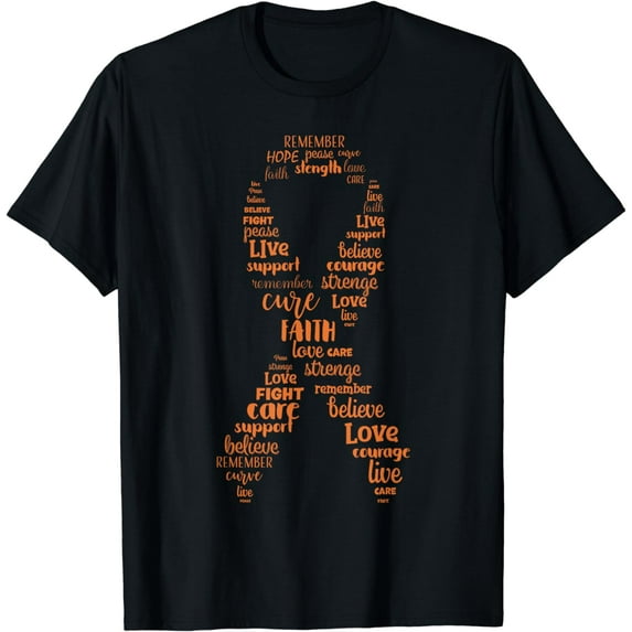 Kidney Cancer Awareness Orange Ribbon T-Shirt