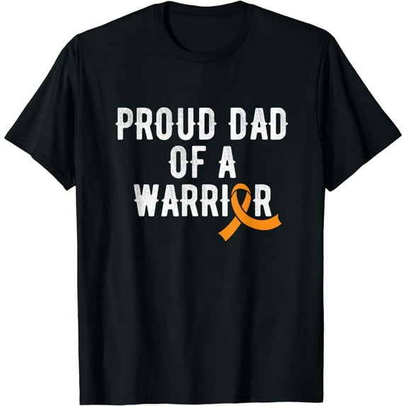 Kidney Cancer Dad Orange Ribbon Kidney Disease Awareness T-Shirt