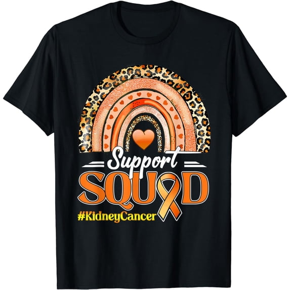 Kidney Cancer Support Squad Dark Blue Ribbon T-Shirt