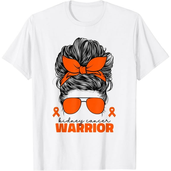 Kidney Cancer Warrior For Women Ribbon Kidney Cancer Warrior T-Shirt