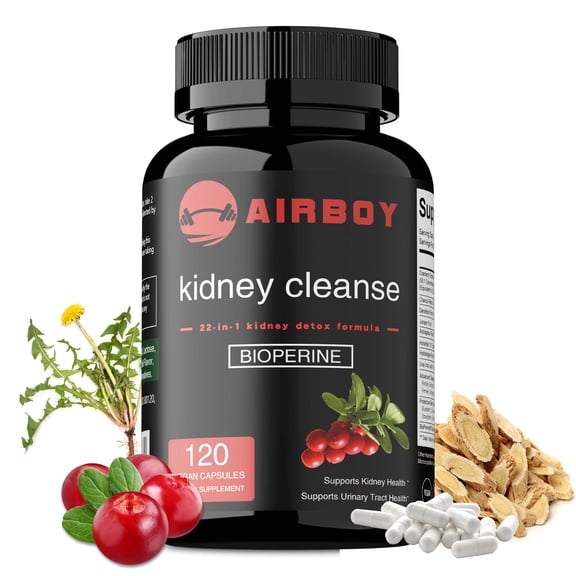 Kidney Cleanse Capsules - Detox, Cleanse, Support Kidney Health and Urinary Tract Support - 120 Vegan Capsules