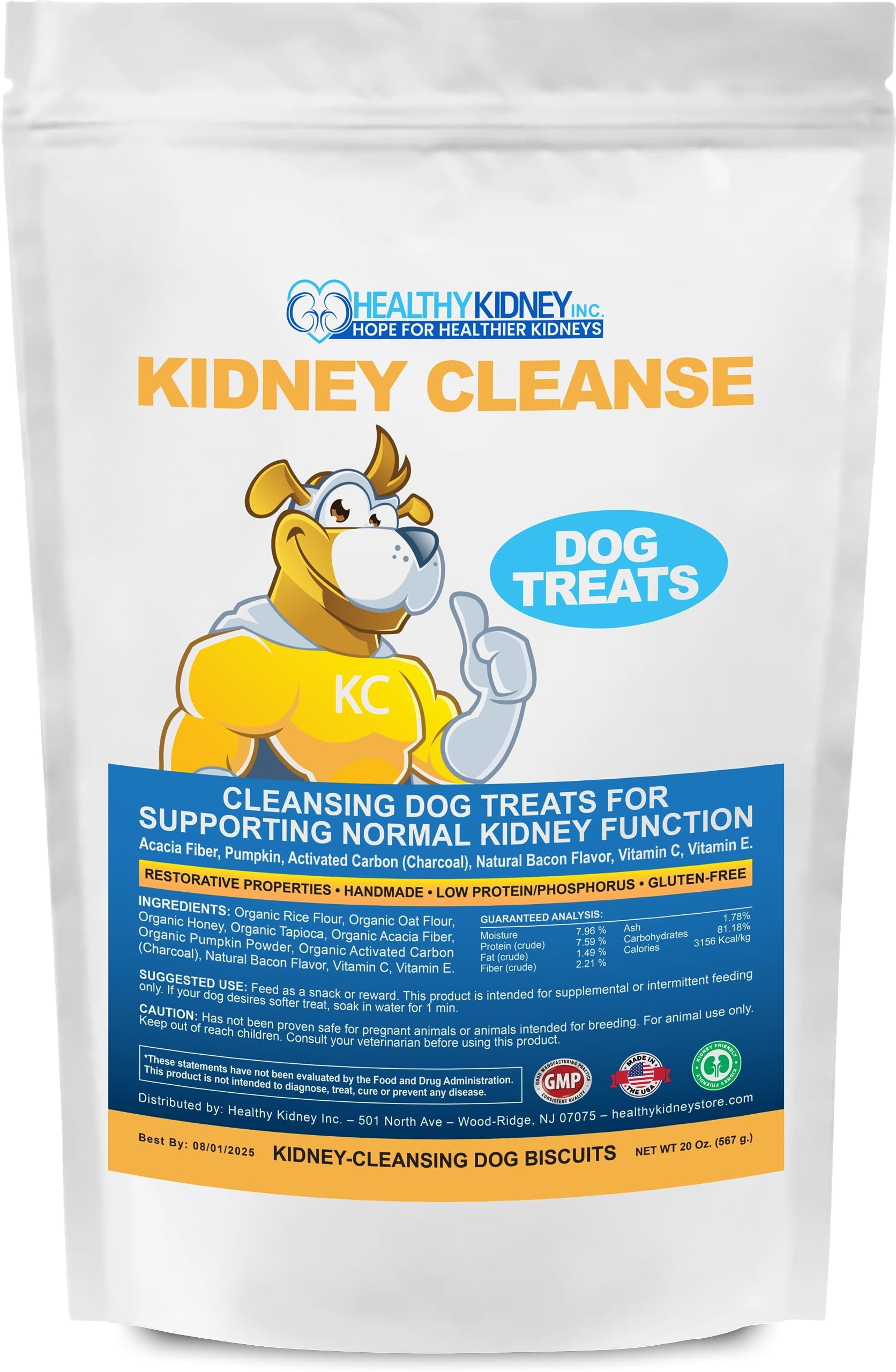 Kidney Cleanse Dog Treats 20oz - Renal & Toxin Elimination, Low-Protein, Vitamin-Enriched