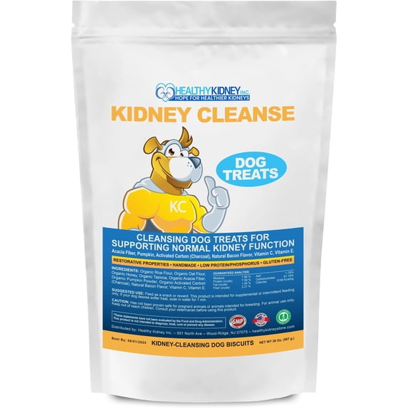 Kidney Cleanse Dog Treats 20oz - Renal & Toxin Elimination, Low-Protein, Vitamin-Enriched