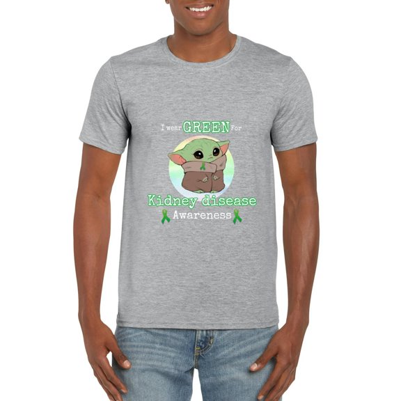 Kidney Disease Awareness Green Ribbon Support Renal Health T-Shirt, for men & women, up to size 5XL