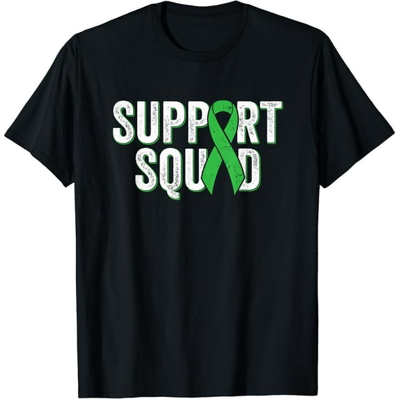 Kidney Disease Support Squad - Green Awareness Ribbon T-Shirt