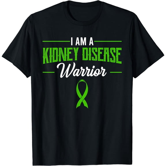 Kidney Disease Warrior Dialysis Nephritis Organ Donor Green T-Shirt