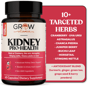 Grow Vitamin Kidney Pro-Health Supplement   Cranberry, Uva Ursi & Astragalus Extract, Bladder & Urinary Tract Support, Non-GMO, 60 Vegetable Capsules