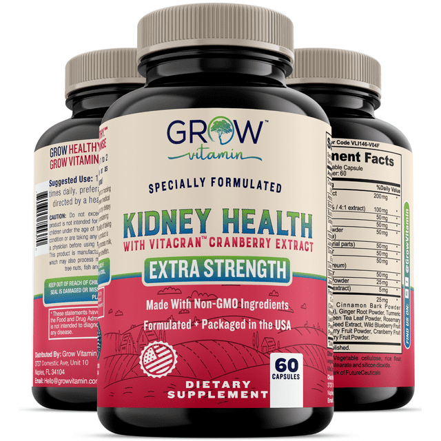 Kidney Health Support Supplement by Grow Vitamin (Kidney Cleanse