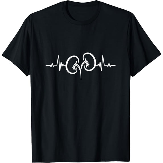 Kidney Heartbeat Nephrology Nephrologist Dialysis Tech Nurse T-Shirt