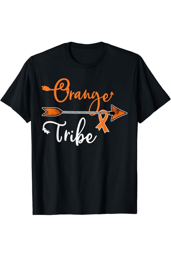 Kidney Leukemia Cancer Awareness Orange Ribbon Tribe T-Shirt