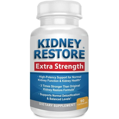 Kidney Restore Extra Strength - Kidney Cleanse Detox & Repair, 90 Capsules
