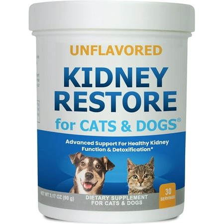 Kidney Restore for Cats & Dogs - Unflavored Renal Support Supplement, 90G