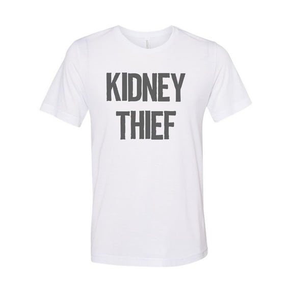 "Kidney Transplant Gift, Kidney Thief, Kidney Recipient, Kidney Recipient Gift, Transplant Awareness, Organ Recipient, Kidney Transplant Tee, White, LARGE"