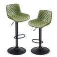 thumbnail image 1 of Kidol & Shellder Bar Stools Set of 2 Soft Adjustable Swivel Counter Stools,Bean Green, 1 of 8