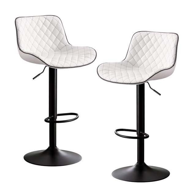 Kidol & Shellder Bar Stools Set of 2 Soft Adjustable Swivel Counter