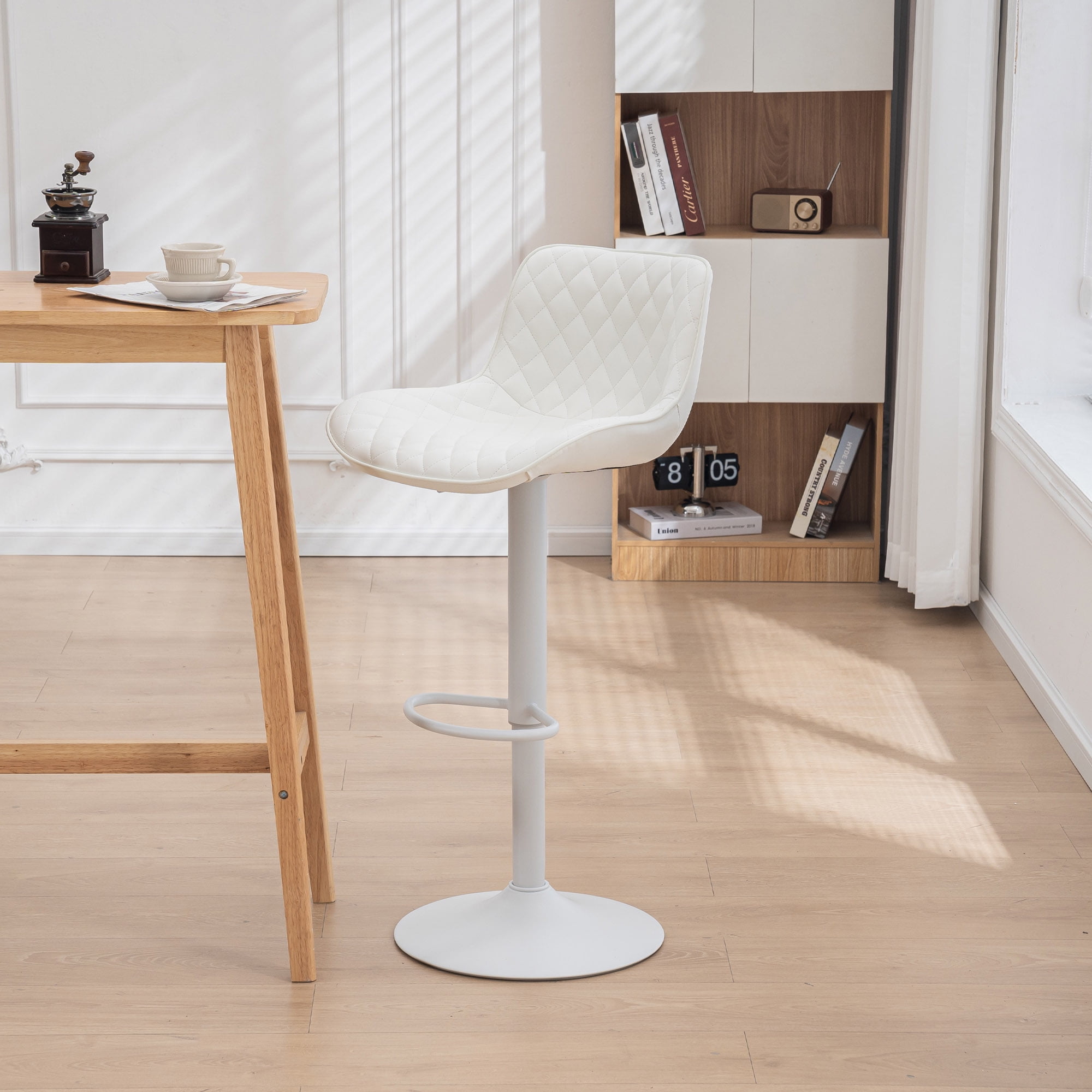 Kidol & Shellder Bar Stools with Soft Cushion 1 Pcs Adjustable Swivel