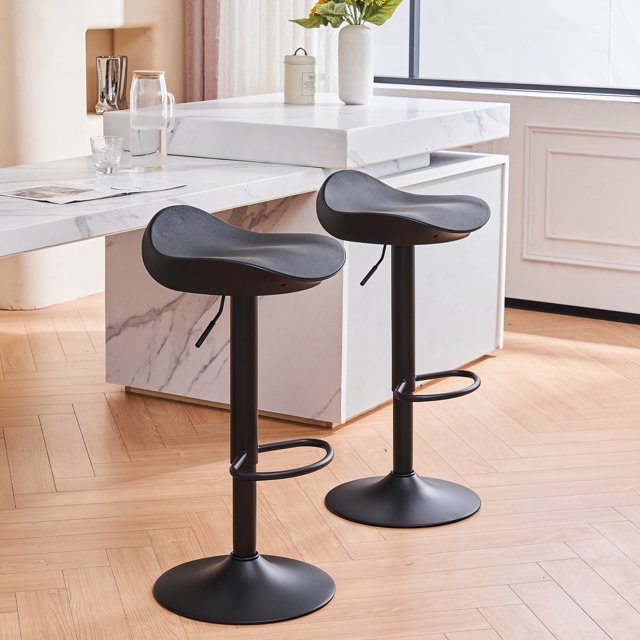 Kidol & Shellder Bar stools Counter Height Barstools Set of 2 Leather