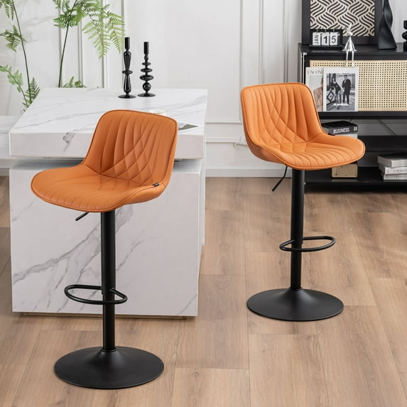 Kidol & Shellder Camel Bar Stools Set of 2 Modern Kitchen Island Barstool