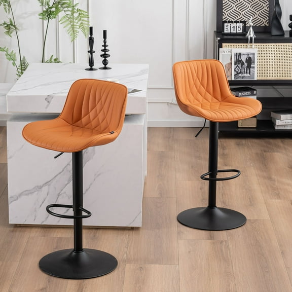 Kidol & Shellder Camel Bar Stools Set of 2 Modern Kitchen Island Barstool
