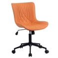 thumbnail image 1 of Kidol & Shellder Camel Desk Chair with Wheels, Adjustable Rocking Cozy PU Mid-Back Office Task Chair, 1 of 6
