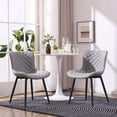 thumbnail image 1 of Kidol & Shellder Dining Chair Set of 2 PU Upholstered Washable Living Room Side Chairs, Gray, 1 of 8