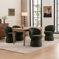 thumbnail image 1 of Kidol & Shellder Swivel Accent Chair 4PCS Modern Barrel Chair Soft Fabric Upholstered Lounge Chair for Living Room, Bedroom & Small Spaces, Green (Easy Assembly & Space-Saving Design), 1 of 8