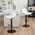 thumbnail image 1 of Kidol & Shellder White Bar Stools Set of 2 Modern Kitchen Island Barstool, 1 of 6