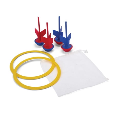 Kidoozie B*Active Bulls Eye Lawn Darts – Soft Tip Outdoor Target Game with Rings & Storage Bag – Ages 3 Years+