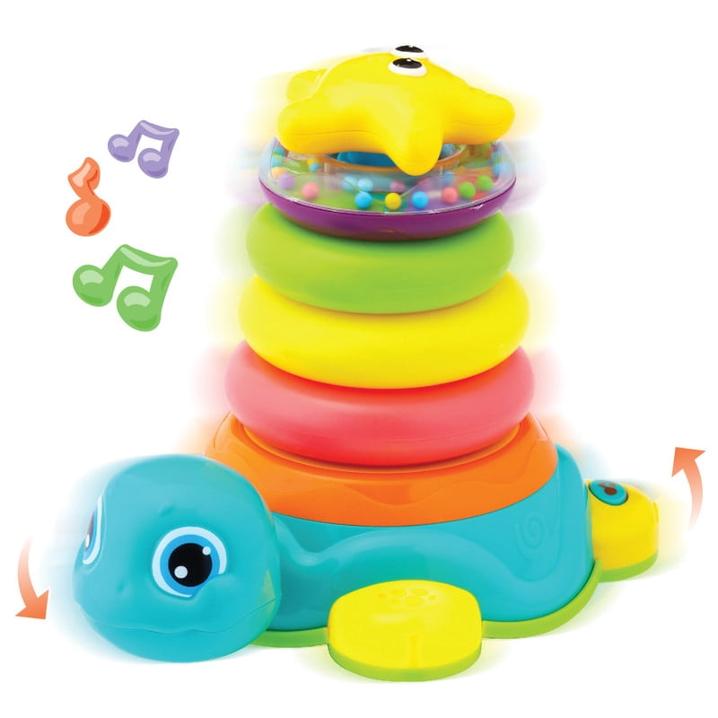 Kidoozie Bump Around Stacking Turtle Ages 6 months+ Infant Toddler Learning Developmental Musical Toy