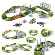 Kidoozie Dino Land Race Track Ages 3+ Dinosaurs Toy Flexible Road Race Playset