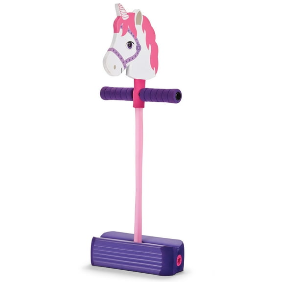 Kidoozie Foam Unicorn Pogo Jumper  Indoor & Outdoor Play  Encourages an Active Lifestyle  Makes Squeaky Sounds, 250 Pound Capacity - Ages 4+