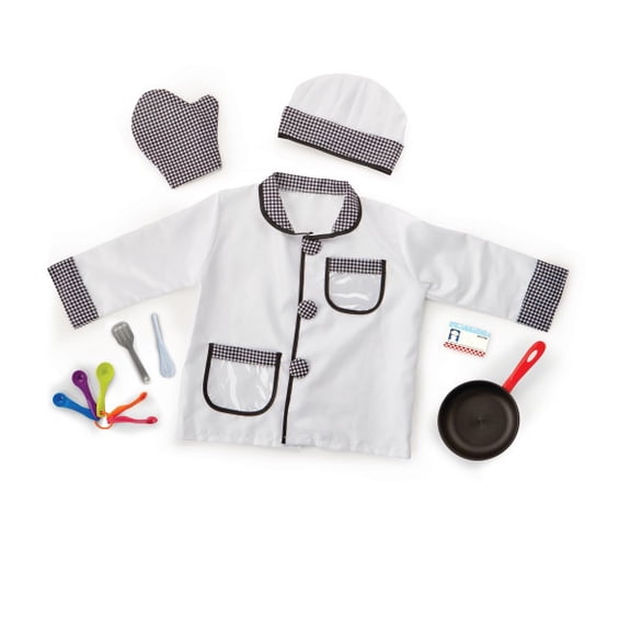 Kidoozie Just Imagine Little Chef Dress-Up Set Pretend Play Cooking Outfit with Accessories Ages 3+ Years