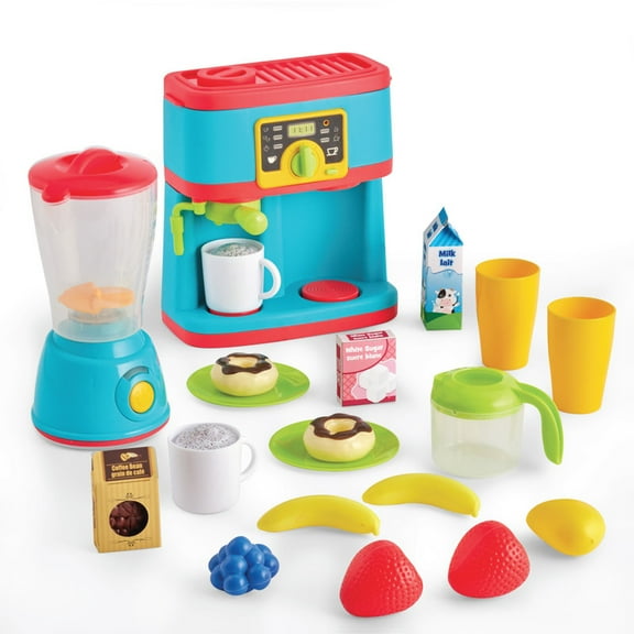 Kidoozie Just Imagine Morning Wake-up Playset Age 3+ Pretend Play Coffee Espresso Maker Machine Kitchen Appliances