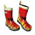 thumbnail image 1 of Kidorable Little Boys Red Fireman Truck Print Rubber Rain Boots 5 Toddler, 1 of 4