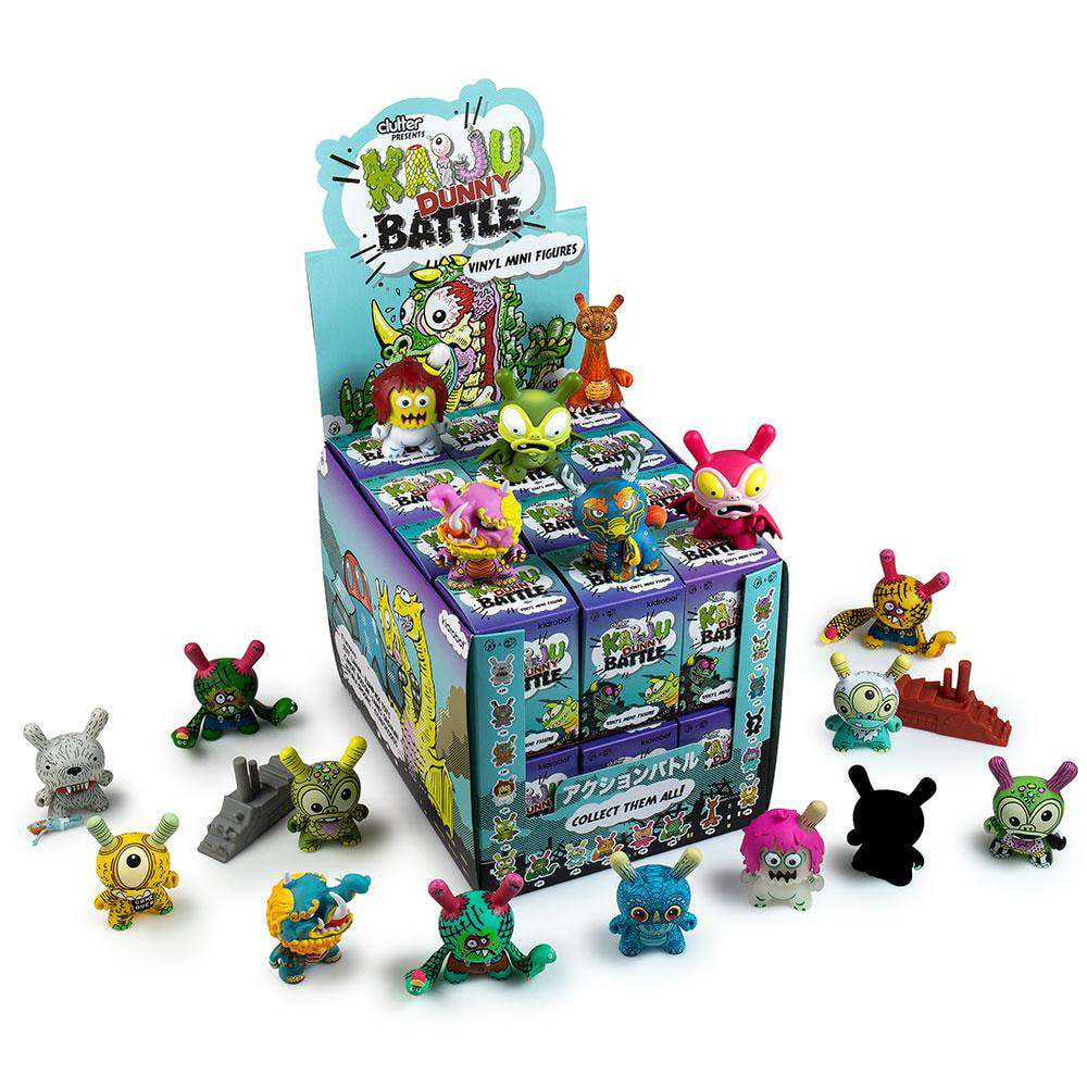 Kidrobot Clutter Kaiju Dunny Blind Box Mini Figure 1 Full Case Of 24 Blind Boxes