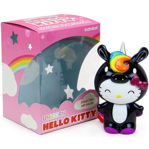 Kidrobot Hello Kitty Unicorn Black 8 Inch Figure