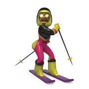 Kidrobot X The Simpsons Stupid Sexy Flanders 8  Vinyl Figure   Neon Edition