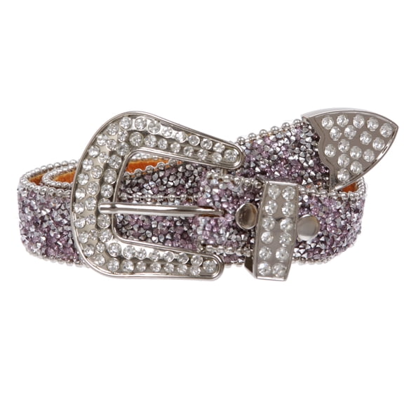 Kids 1 1/8" (28 mm) Western Cowgirl Rhinestone Sparkling Mesh Belt