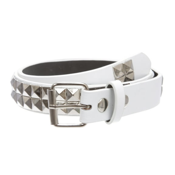 Kids 1" Snap On Punk Rock Studded Leather Belt