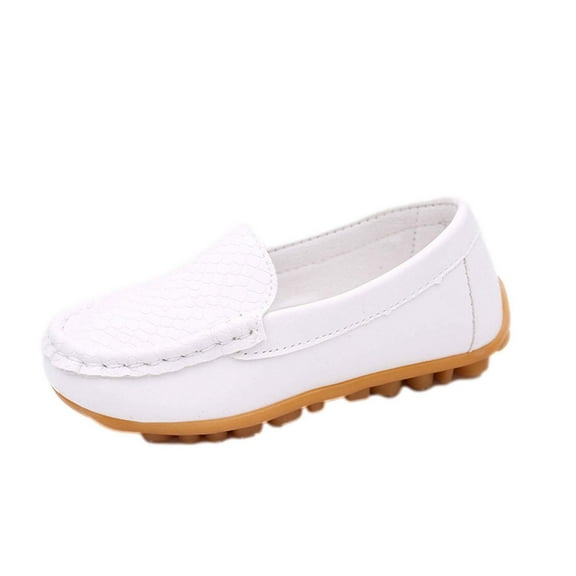 Kids' $10 Under Toddler Little Kid Boys Girls Soft Suede Leather Slip On Penny Loafer Dress Shoes Moccasin Flat Boat Shoes Wedding Church Oxford Save Big